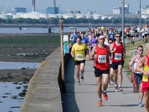 Photo of Clontarf Half Marathon runners by strand